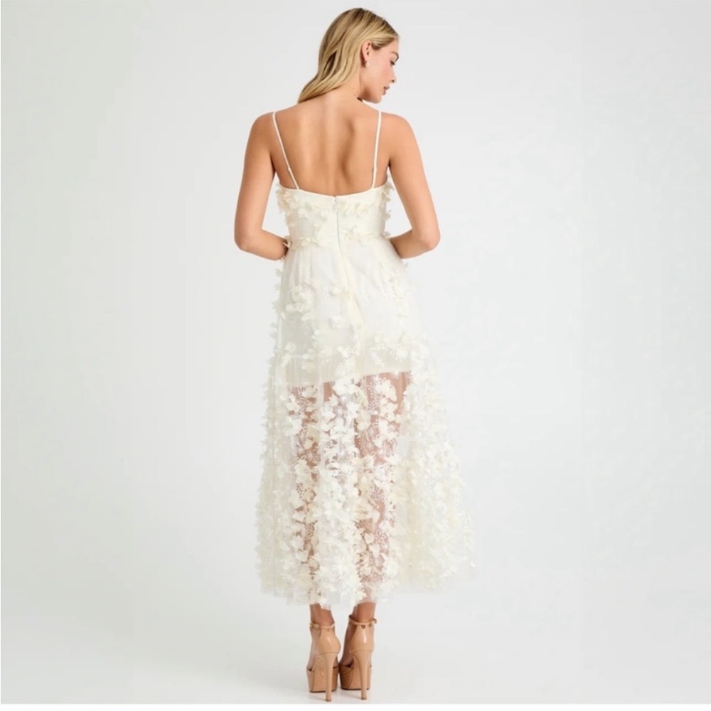 Helsi Audrey Square-Neck Floral Appliqué Sheer Midi Dress - Picture 12 of 12